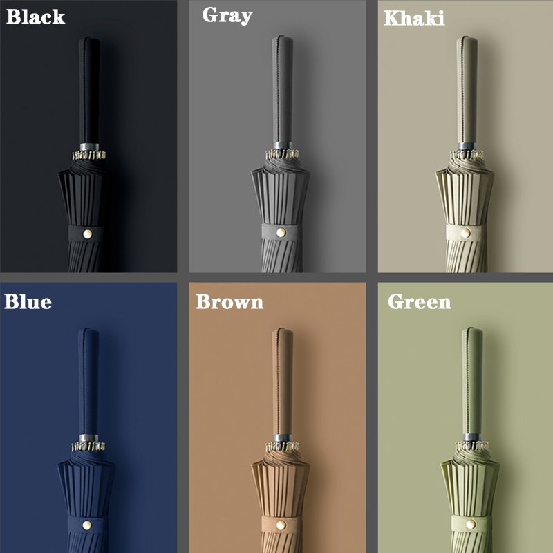 24K Long Handle Large Golf Umbrella Strong Windproof Glassfiber Parasol Outdoor Activities Business Umbrella