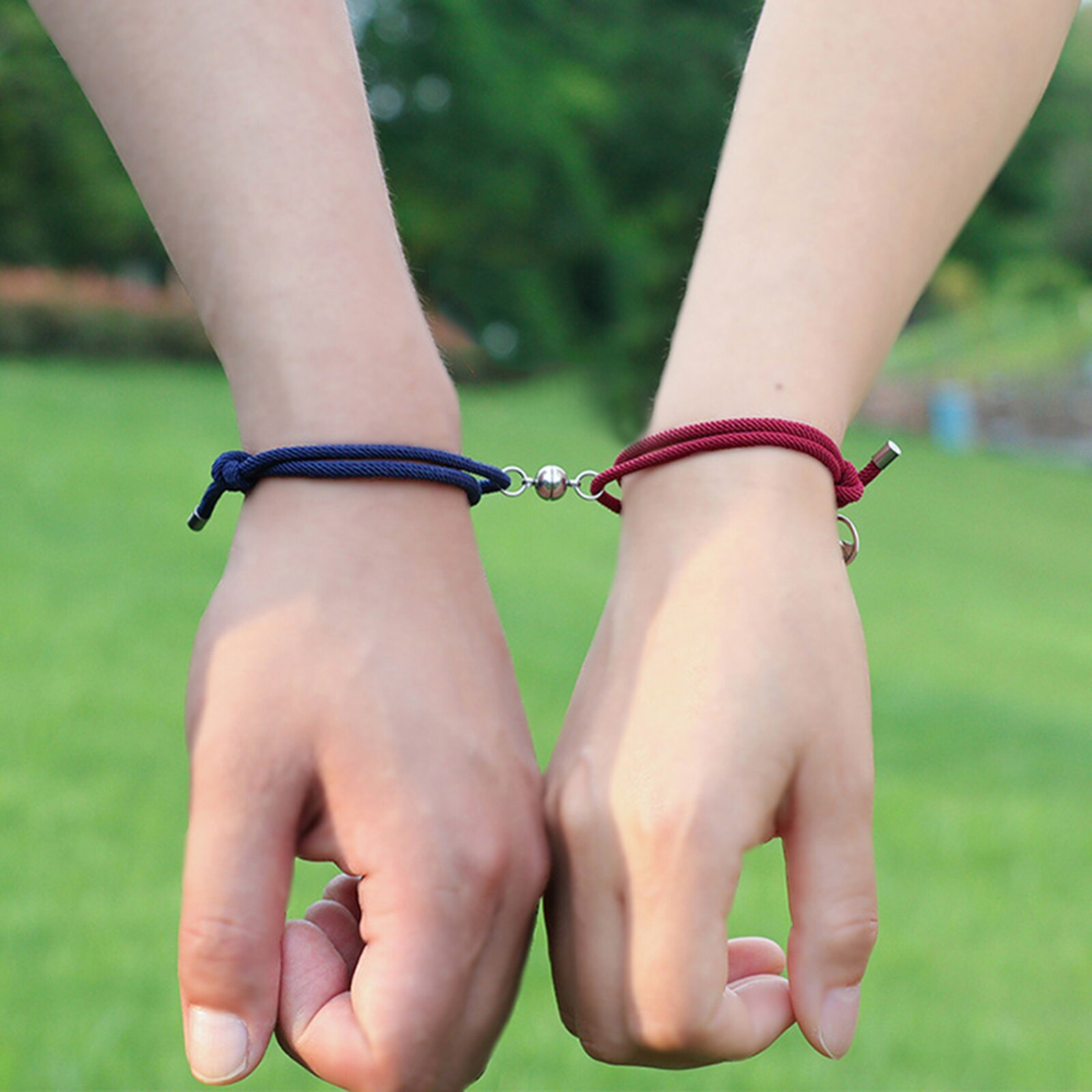 Ein Paar Liebhaber Passenden Armbinde Geflochtene Magnetische Abstand Armbinde für Frauen und Männer, Größe ist geeignet für sterben meisten menschen