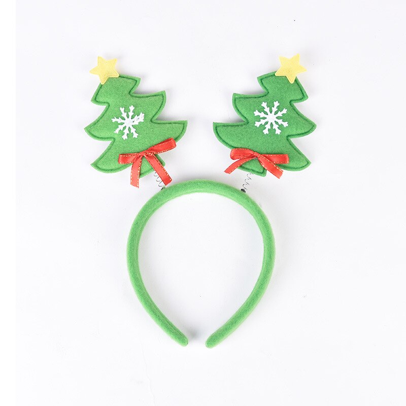 Gants de sapin de noël en bois, 1 pièce 25x12cm, bandes de cheveux pour enfants et adultes, accessoires de décoration de fête de noël: 03