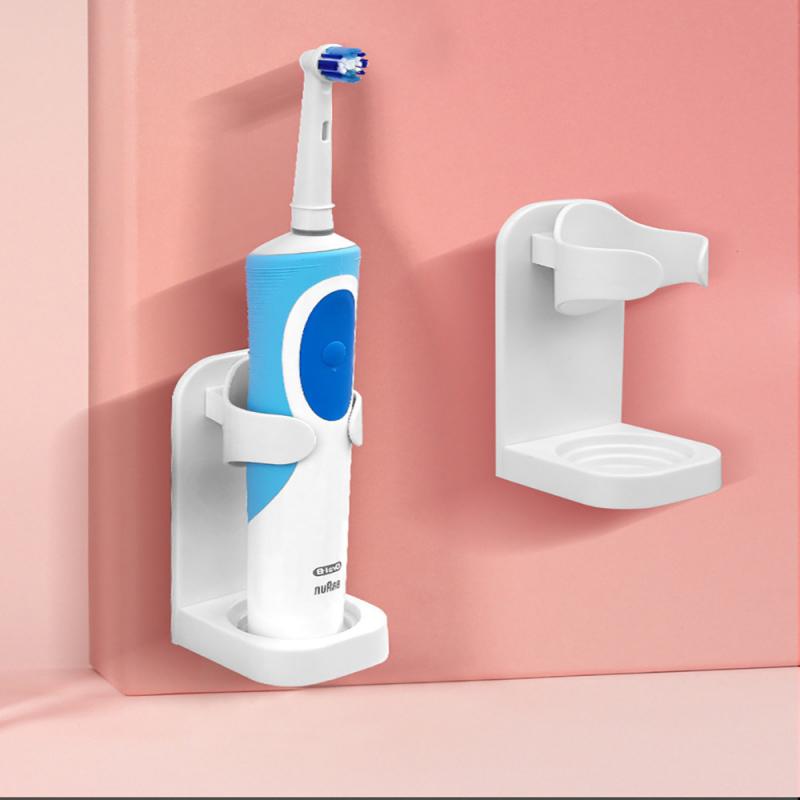 Wall-Mounted Toothbrush Stand Hanger Traceless Electric Toothbrush Holders Adults Kids Toothbrush Holder Bathroom Accessories