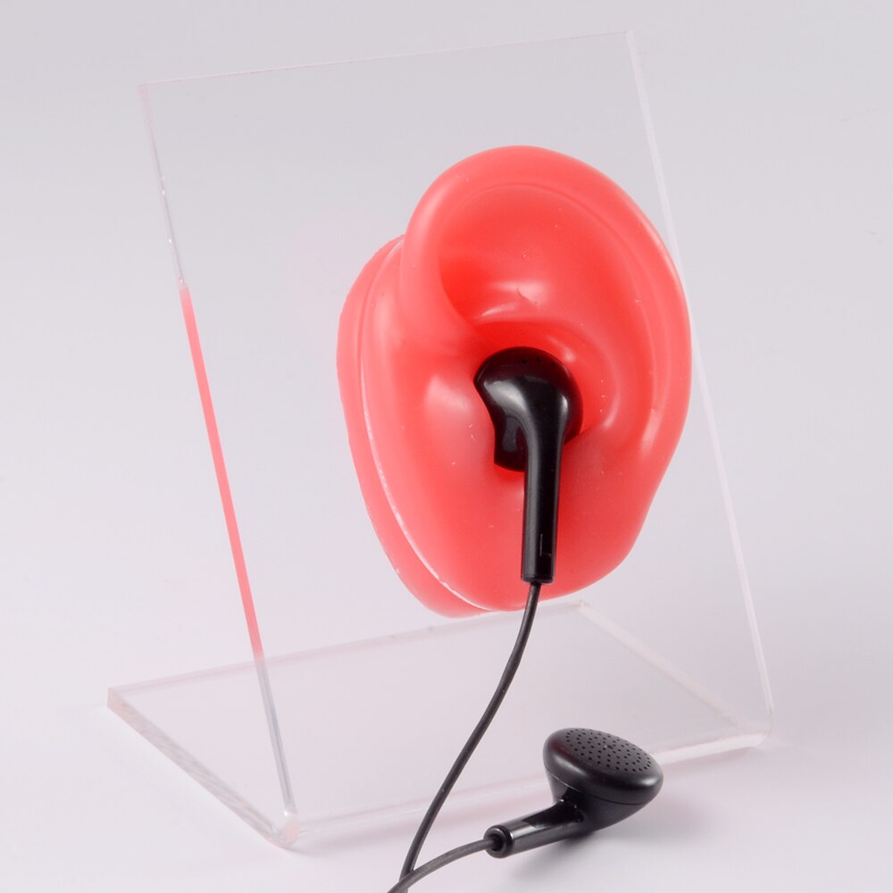 Modello di naso dell&#39;orecchio in Silicone con bordo trasparente pratica professionale piercing strumenti orecchini orecchini a bottone Display può essere riutilizzato gioielli