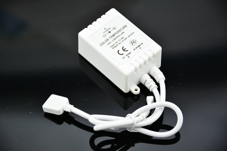 Dual white CT Color Temperature Controller with 24 Key IR remote dimmer DC12-24V FOR CCT led strip light