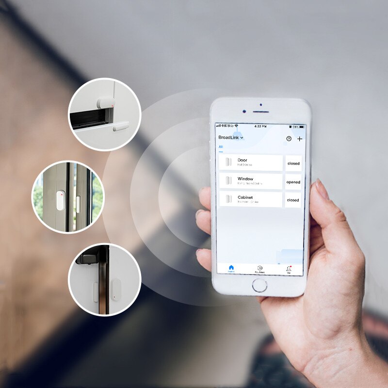 Broadlink-Kit de alarma WiFi para el hogar, sistema de seguridad inalámbrico, Sensor de puerta S3, Hub para seguridad inteligente