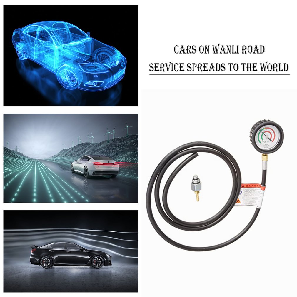 Exhaust Pressure Tester Exhaust Back Pressure Meter Three-way Catalytic Blockage Detection Meter Gauge Adapter