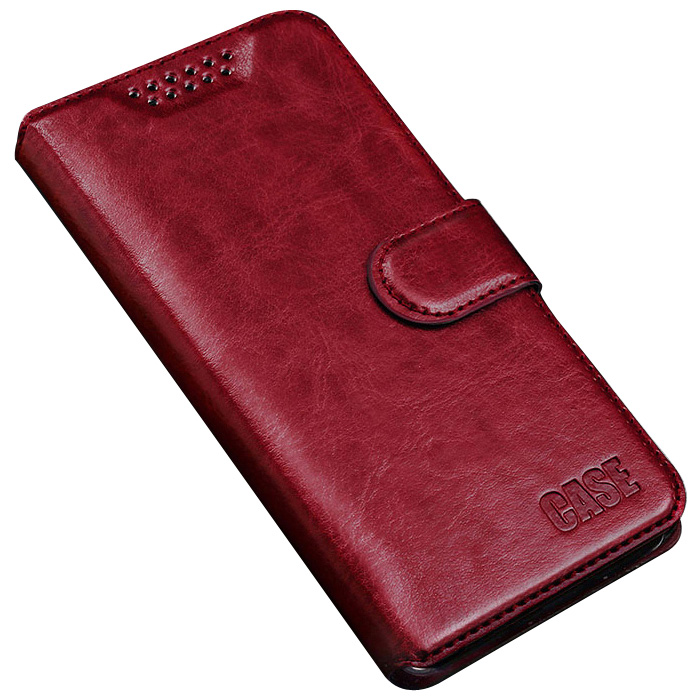 Case Voor Xiaomi Redmi 7A Case Cover Zachte Siliconen PU leather flip Voor Coque Xiomi Redmi 7A Telefoon Case met kaarthouder Magnetische: Style 2 Red INI