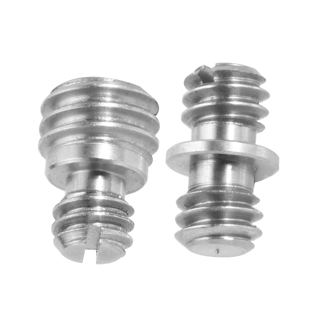 Stainless Steel 1/4" Male to 1/4" / 3/8" Male Threaded Adapter 1/4Inch Double Male Screw Adapter Tripod Stand Camera Accessories