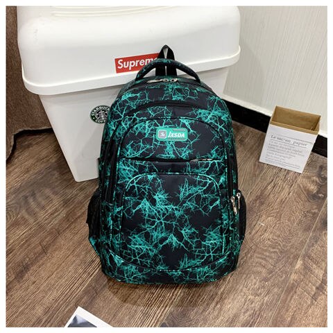 Nylon Rugzak Vrouwen School Rugzak Voor Tiener Meisjes Mode Luipaard Backbag Jeugd: green