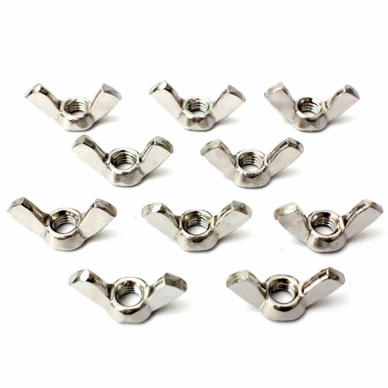 10 Stuks Vlinder Vleugelmoeren M3 M4 M5 M6 M8 Rvs Vleugelmoeren Verzinkt Hand Draai Moer