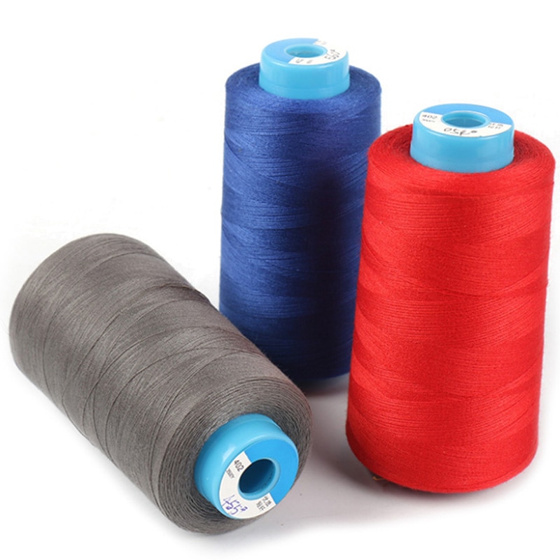 3500m yards overlock naaimachine lijn meter cones zwart wit naaigaren industrieel polyester garen