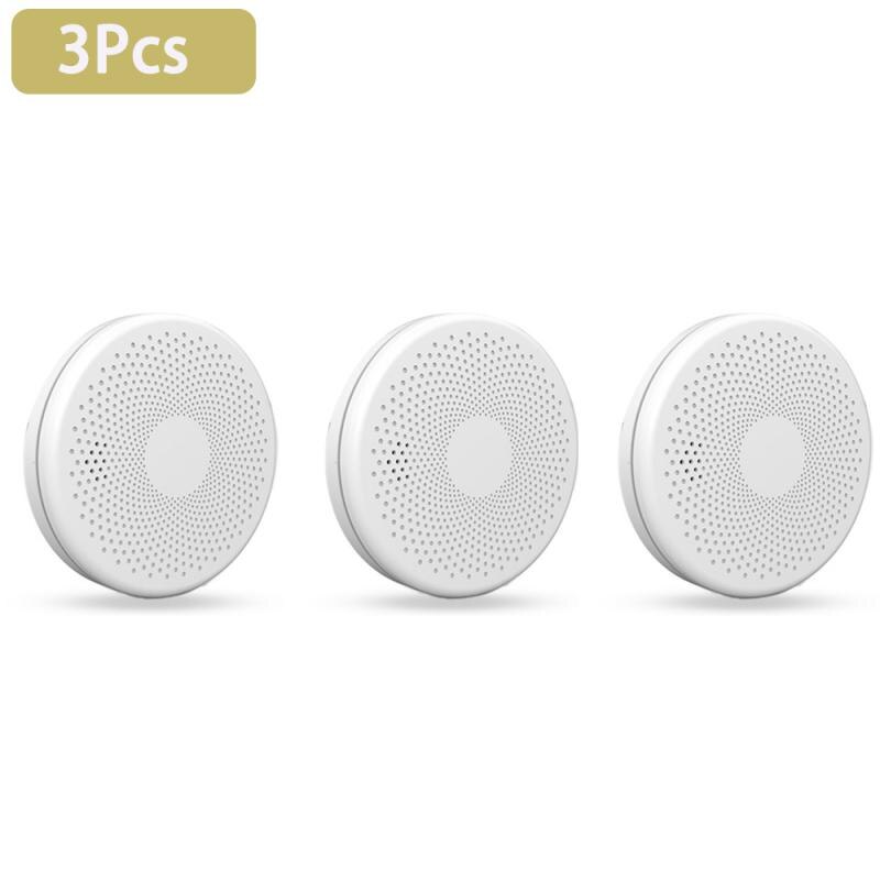 WiFi Smart Smoke Detector Home Fire Smoke Sound And Light Alarm Sensor Fire Protection Security System Firefighters Smart Home: 3pcs