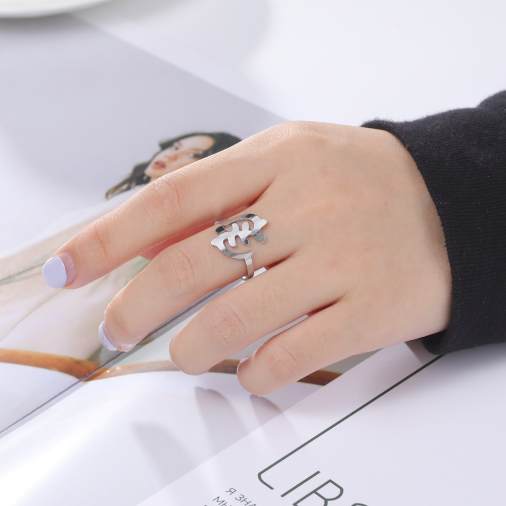 Cazador Anelli aperti con mappa africana colore oro alla moda per donna Anelli etnici culturali africani regolabili in acciaio inossidabile Regalo di gioielli