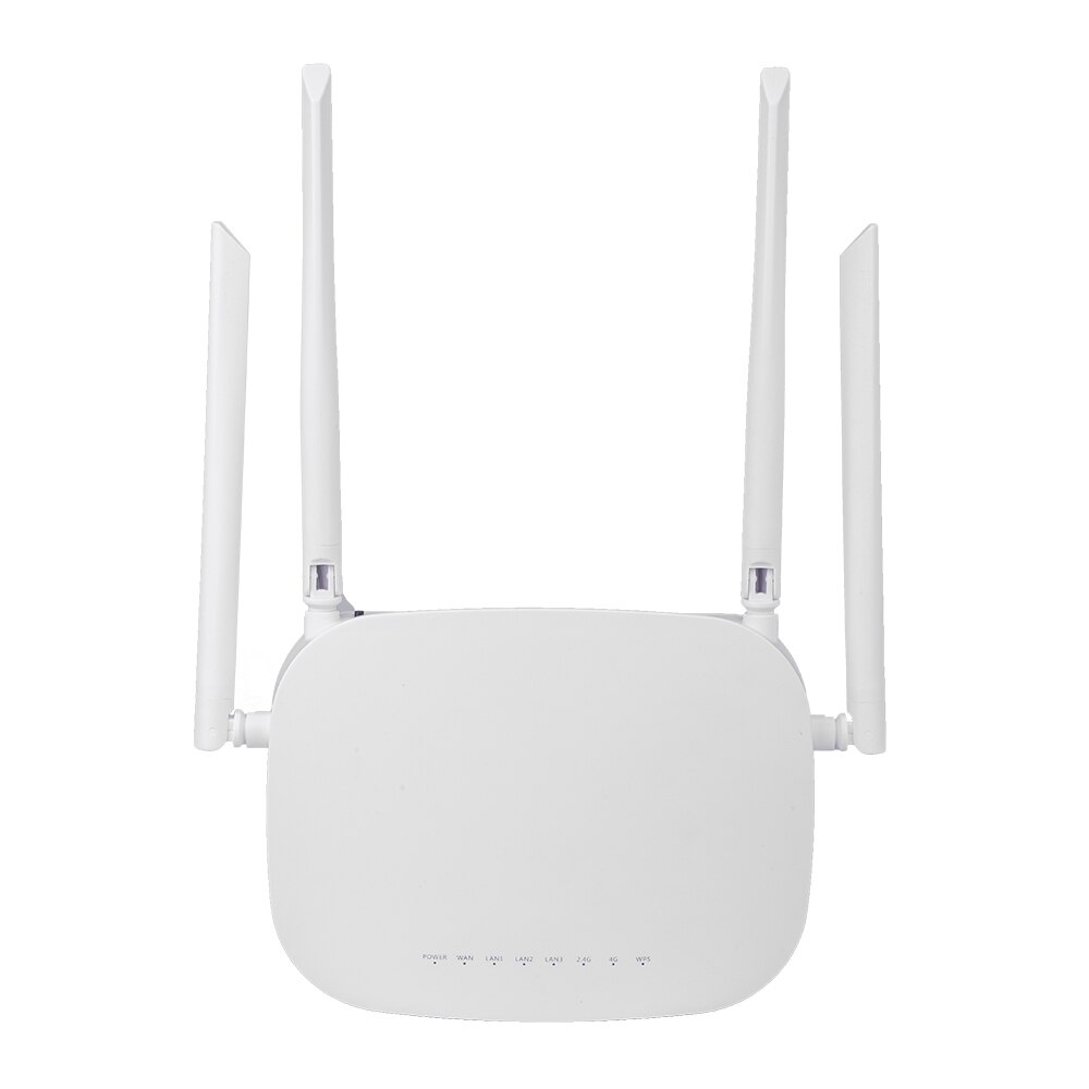 4g lte smart wifi router 300 mbps high power sim-kort trådløs cpe router med 4 stk eksterne antenner qualcomm chip: Hvid amerika vers