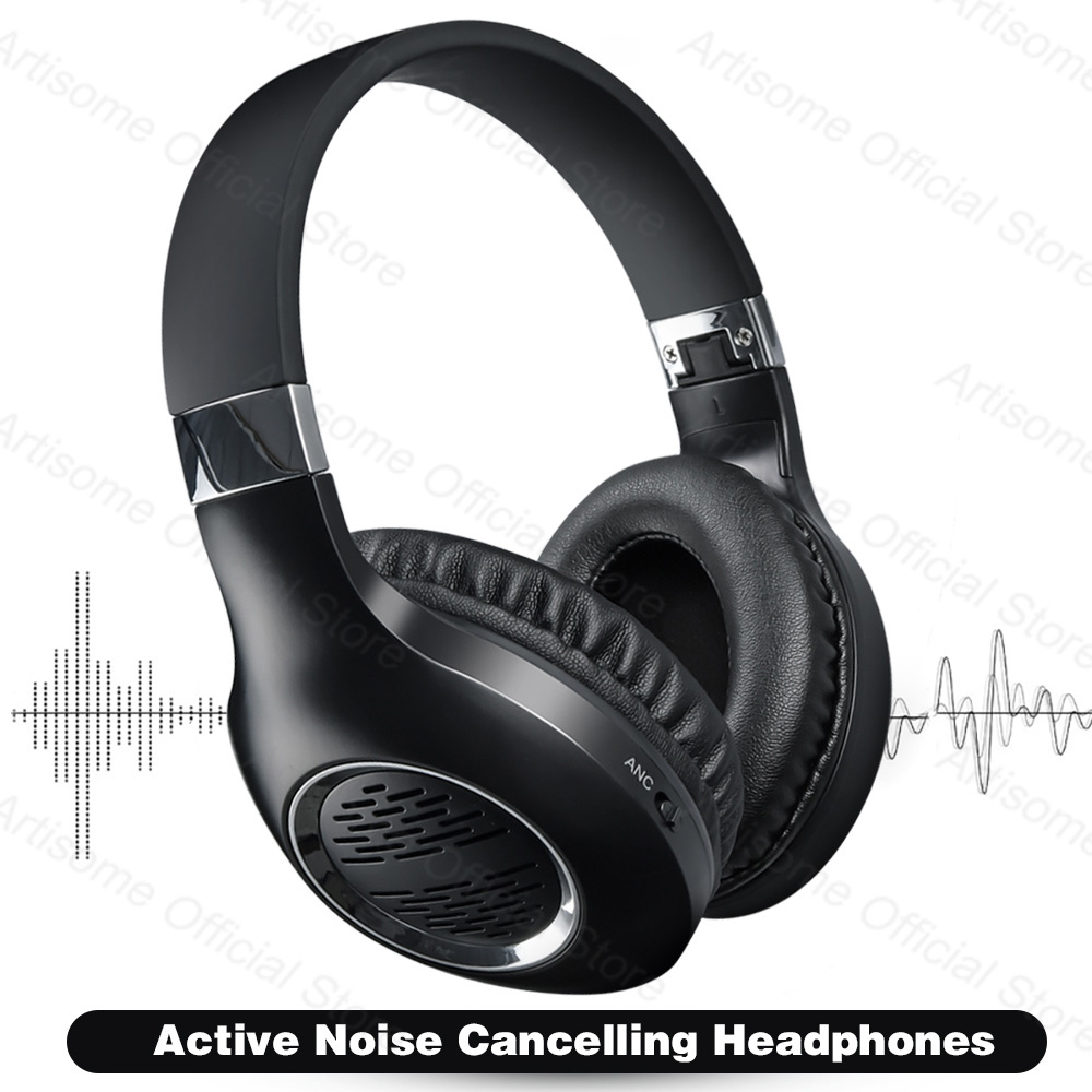 True Active Noise Cancelling Anc Hoofdtelefoon Bluetooth Oortelefoon Draadloze Hoofdtelefoon Ondersteuning Bekabelde Verbinding Hifi Stereo Met Mic