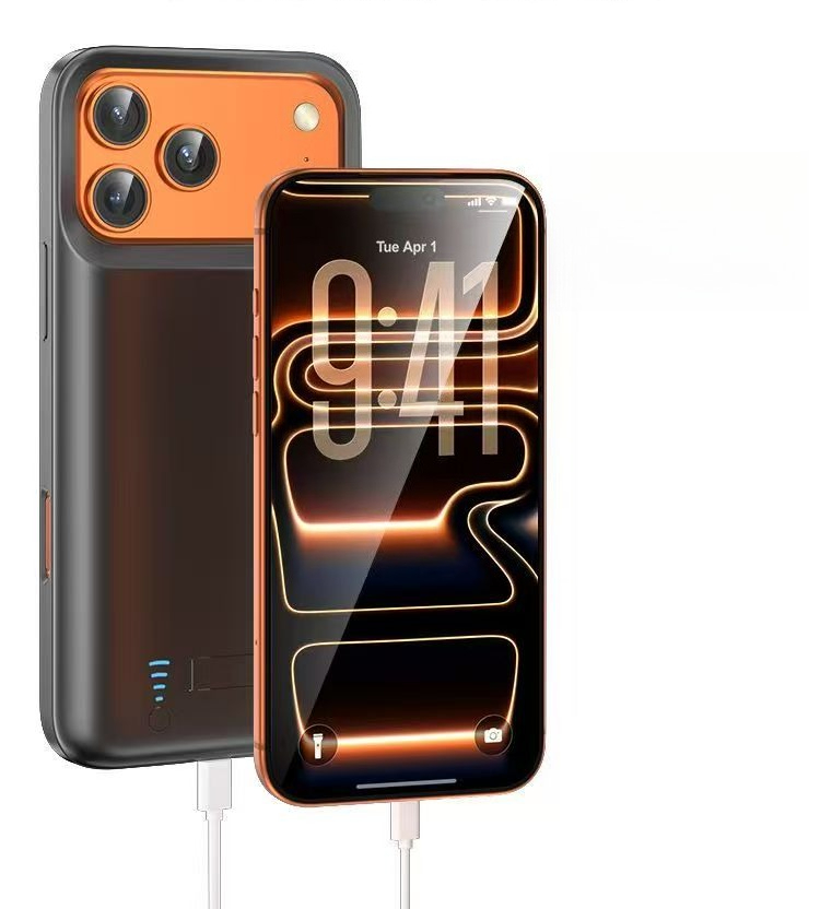 20000 mah ultra batterijhoesje voor iphone 17 pro max, extra lange batterijduur van 1 week, powerbank achterkant