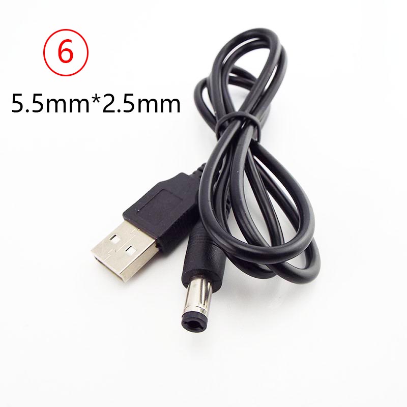 Usb a uros  dc 2.0 0.6 2.5 3.5 1.35 4.0 1.7 5.5 2.1 5.5 2.5mm virtalähdejohto pistoke jakki jatkokaapelin liitin laturi: 5.5 x 2.5mm