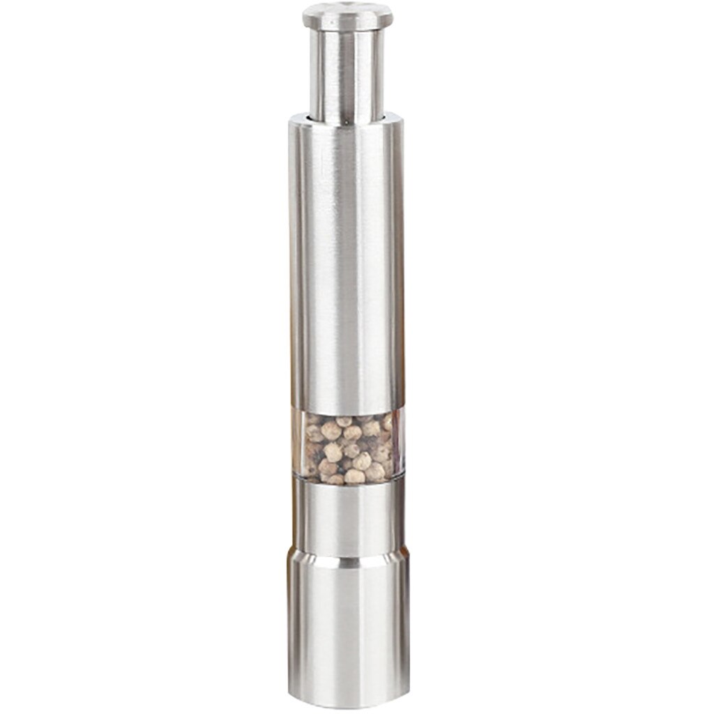 Acier inoxydable pouce pousser sel poivre épices Sauce moulin Muller Stick acier inoxydable pouce pousser sel poivre épices Sauce