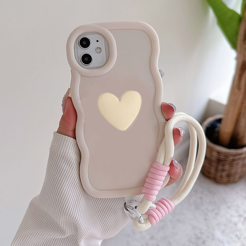 etui na Xiaomi Redmi Uwaga 14 zawodowiec 5G Xiaomi Redmi Uwaga14zawodowiec 4G Redmi Uwaga14 zawodowiec plus etui na telefon kocham ręka pasek falisty ramka pokrywa: ABS / Jasny różowy