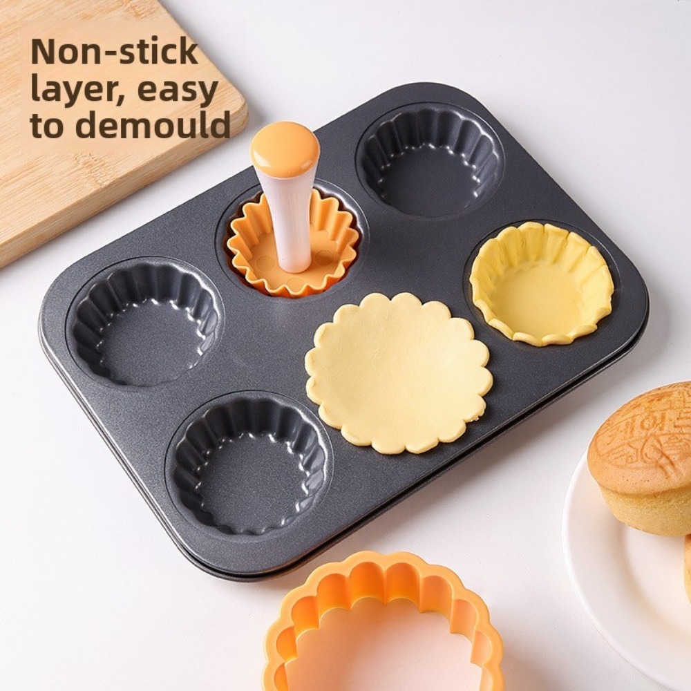 Tart Shells Mold Set Pastry Tamper Plastic Mini Tart Tamper Round Tartlet Tarts Shell Maker Baking Tools