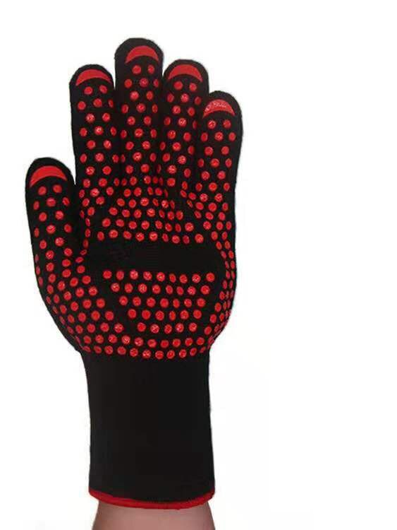 Silikon Multi-Zweck Handschuhe Backen BBQ Grill Handschuh extrem Hitze Beständig Ofen Ärmeln Küche Grill Grillen Werkzeuge: F Stil 1 Stck