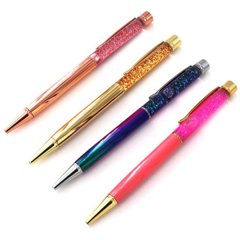 Beautiful Metal Ballpoint pen Luxury Gold Foil Ballpoint Pen for Writing Stationery School Office Supplies