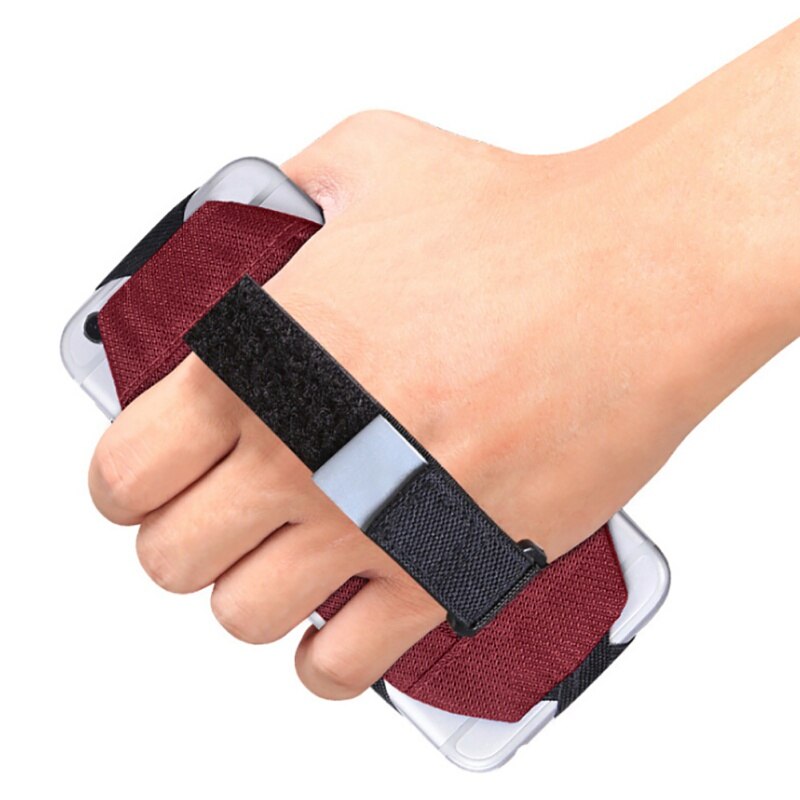 Bolso de mano para teléfono móvil para hombre y mujer, impermeable, para correr debajo del brazo, bolsa para deportes al aire libre, brazalete Universal para Fitness, funda para brazalete: Rojo