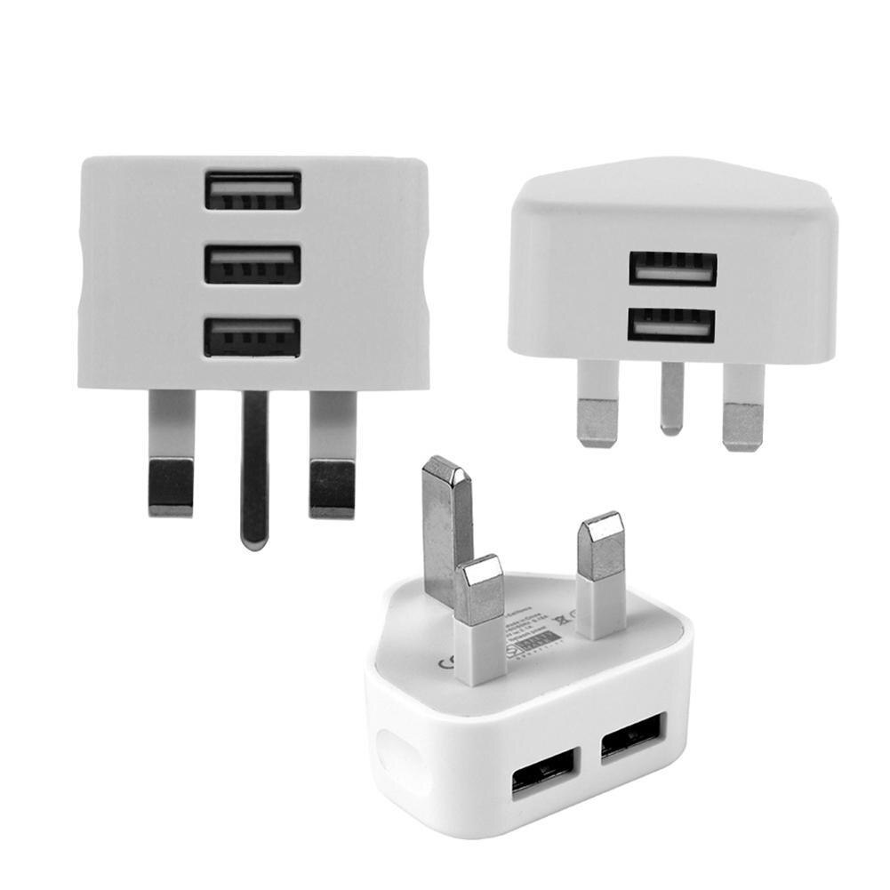 UK Plug Wall 3 Pin Plug Adaptor Charger with 1/2/3 USB Ports Travel Charging Mains Wall AC Multi Power Adapter
