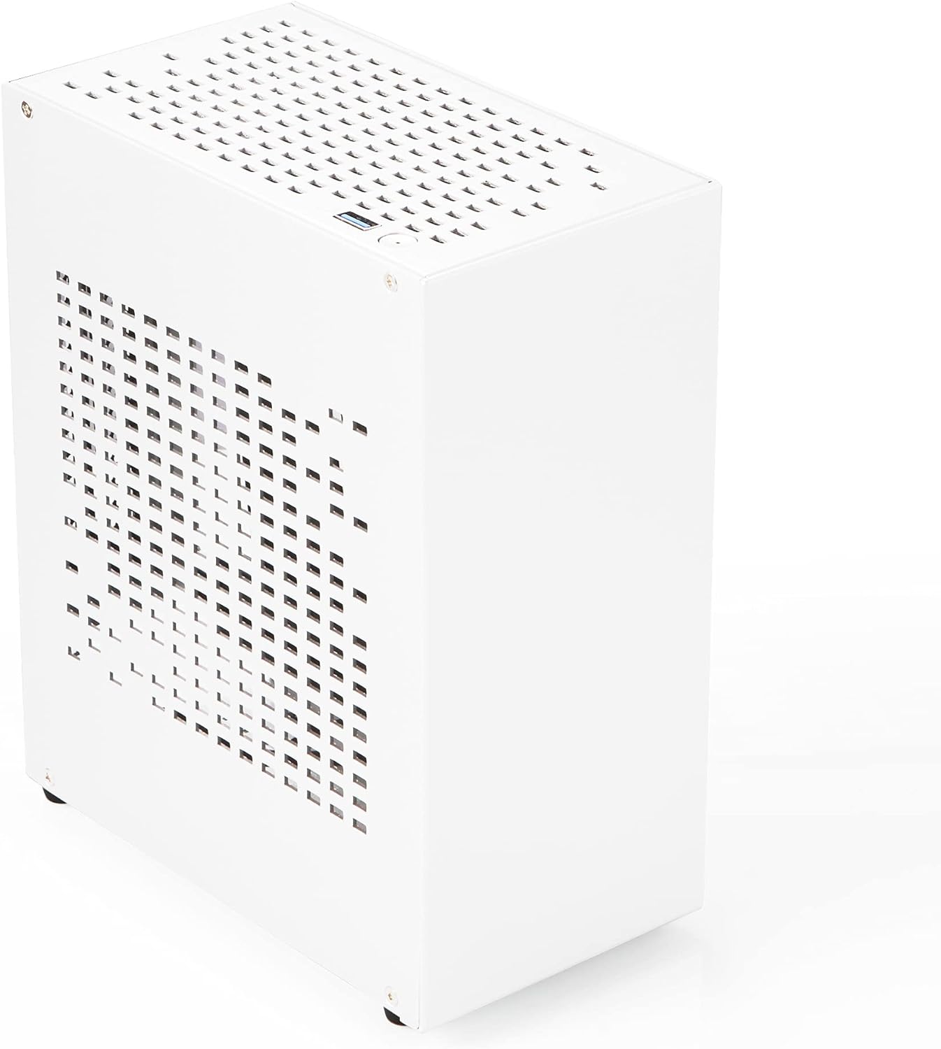 Mini-itx-Schreibtisch-gehäbenutzen aus Aluminium, Mini-itx-Schreibtisch-Rucksack, computergehäbenutzen kompatibel mit Mini-grafikkarten: Weiß