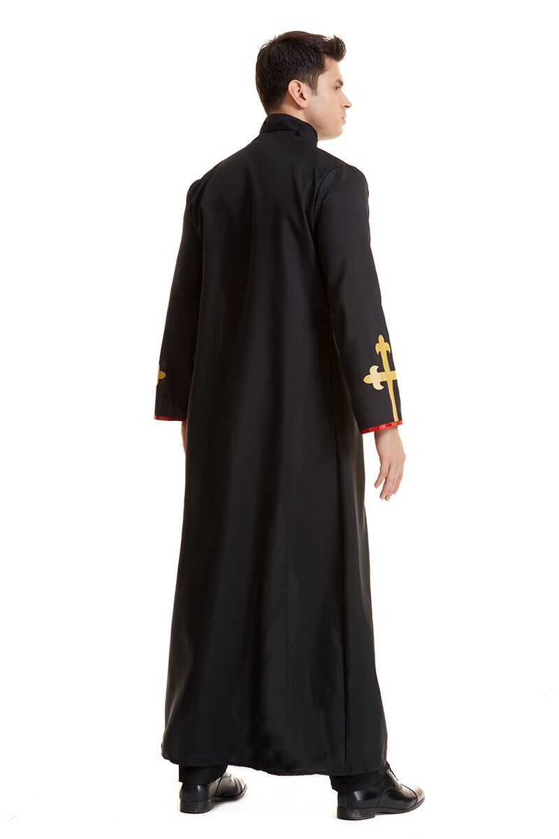 Umorden Adult Men Evil Priest Costumes Minister Of Death Costume Cosplay Halloween Purim Party Fancy Dress
