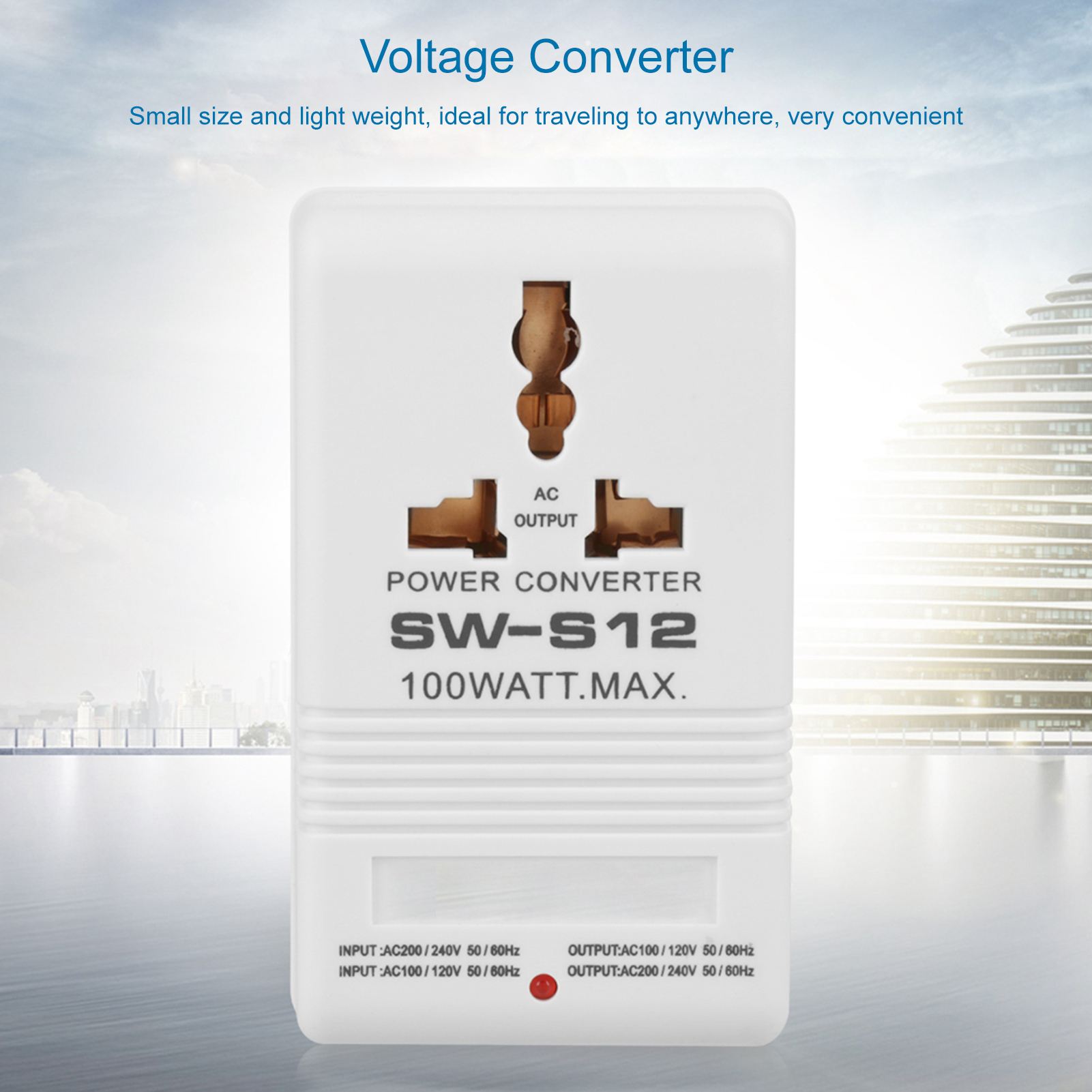 100W 110V/120V naar 220V/240V StepUp & Down spanningsomvormertransformator (CN standaardstekker)