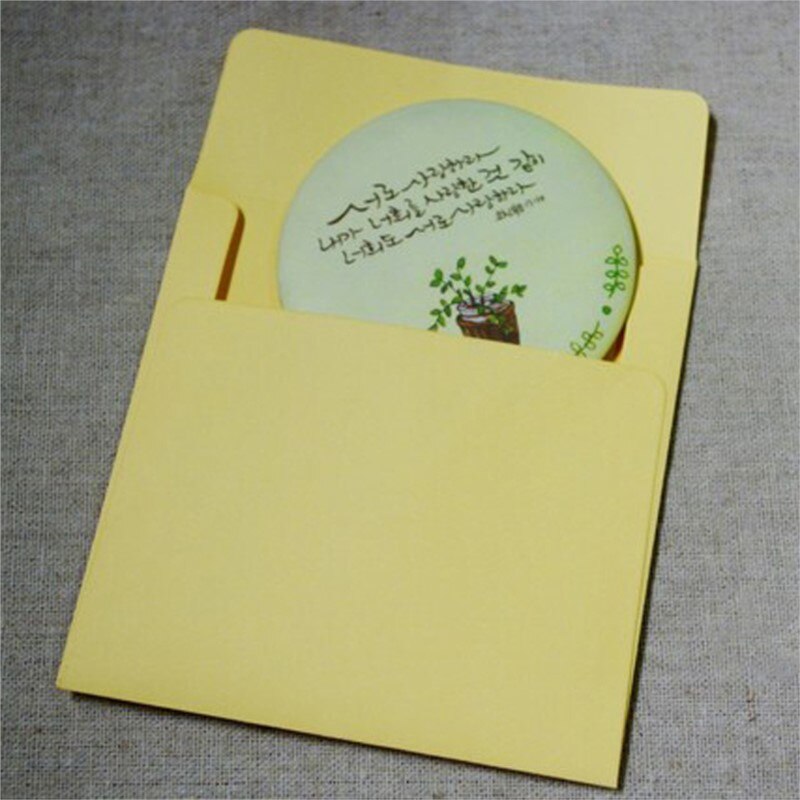 100 Stuks In/ 10X10Cm Vierkante Vintage Kraft Multicolor Gewone Uitnodiging Papier Decoratieve Bruiloft Envelop Vip/Bank/Postkaart: beige color