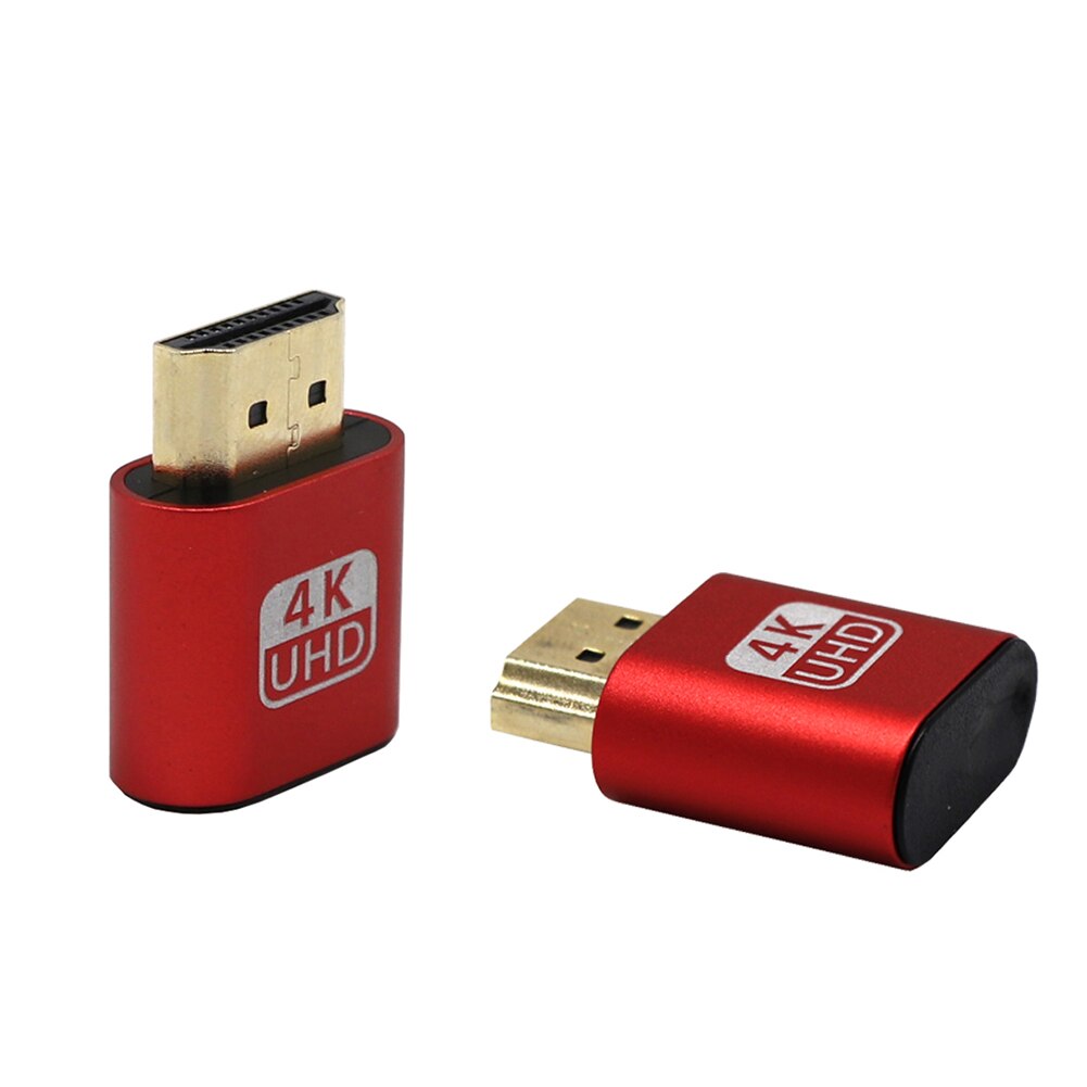 2Pcs 4K HDMI DDC EDID Dummy Plug Mini VGA Virtual Display Adapter HDMI 1.4 DDC EDID Dummy Plug Display Emulator