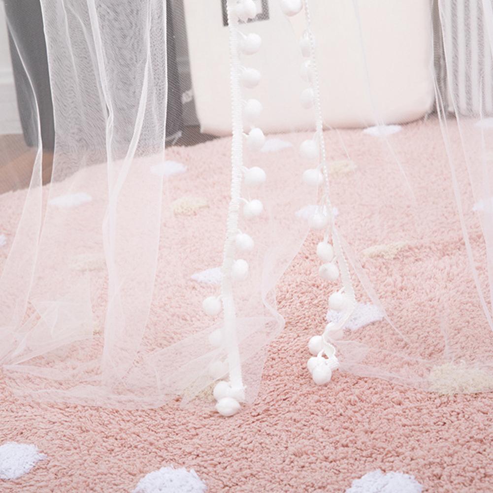 Princess Girls Bed Canopy Children's Ceiling Half Moon Bedroom Bedside Gauze Girl Heart Room Decorating Crib Dome Castle Fairy N