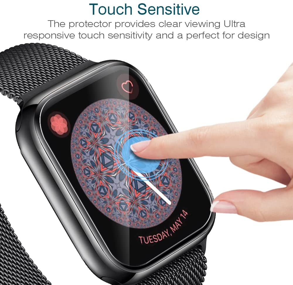 Screenprotector voor Apple Watch Series 8 7 41 mm 45 mm, HD transparante TPU-film iwatch Series 6 SE 5 4 3 2 1 38 mm 42 mm 40 mm 44 mm