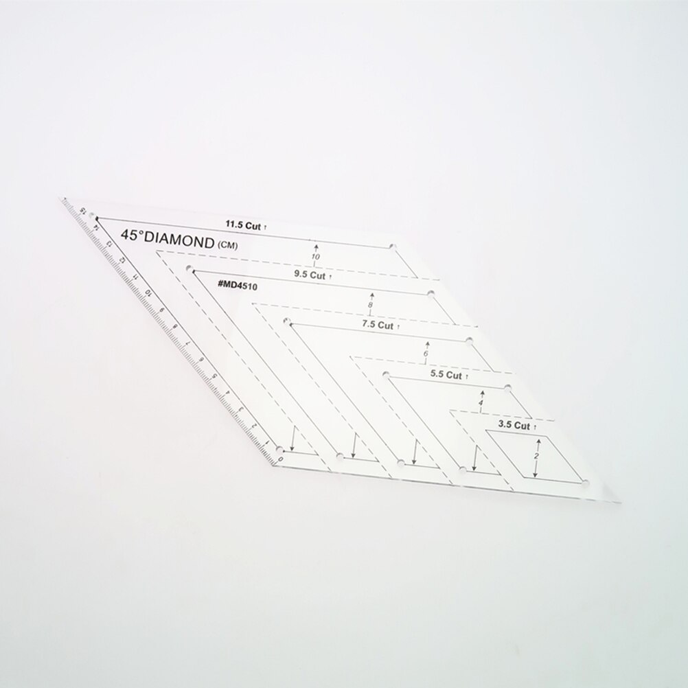 Patchwork Ruler 45 Degree Rhomboid Quilting Ruler Patchwork Plastic Template Sewing Accessories