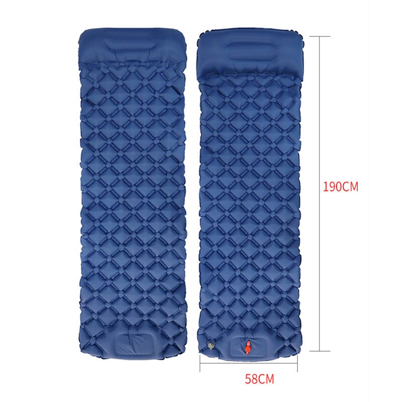 Camping Inflable Air Matras 190*58*5Cm Ingebouwde Voet Inflator Pomp Vouwen Opblaasbare Matras Kamp bed Voor Tent Reizen