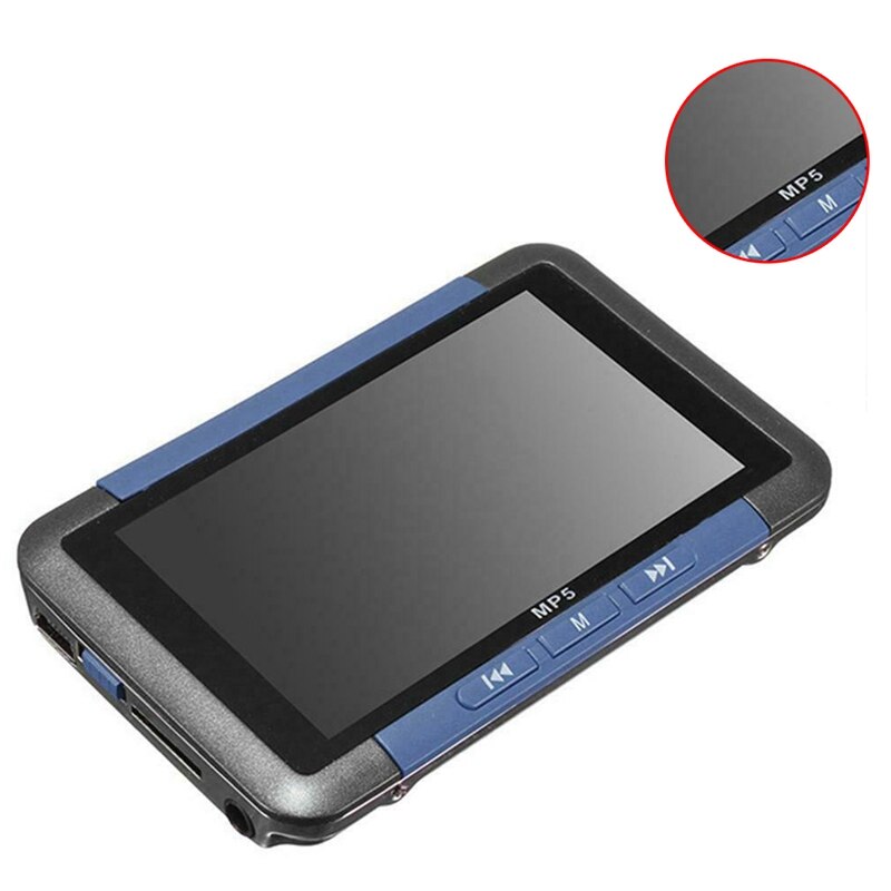 Mp5 Video Music Media Player 16Gb 3 Inch 720P Lcd Press Screen Fm Radio Blue Plastic