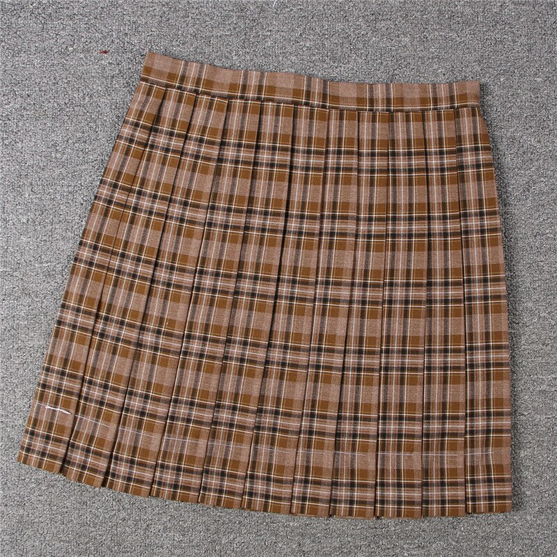 Harajuku Style Japanese School Uniform Skirt Cute School Girls High Waist Short Pleated Skirts