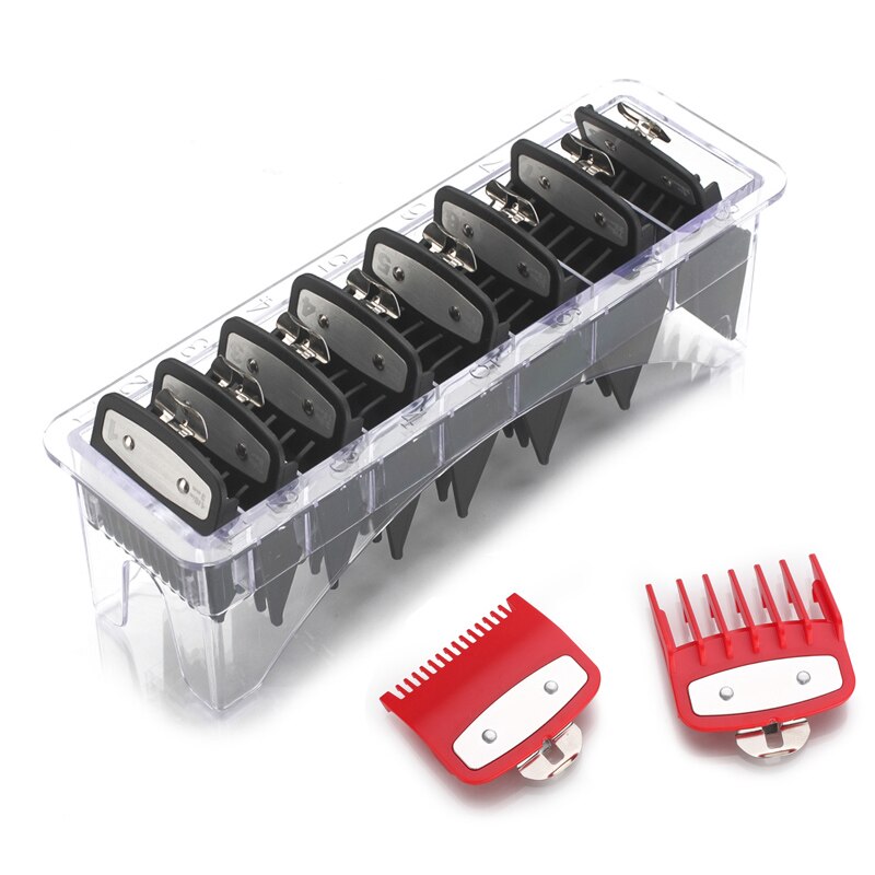 8 sizes of guide comb sets with a box metal combs spare parts hair clipper limited combs metal clip set: Set 6