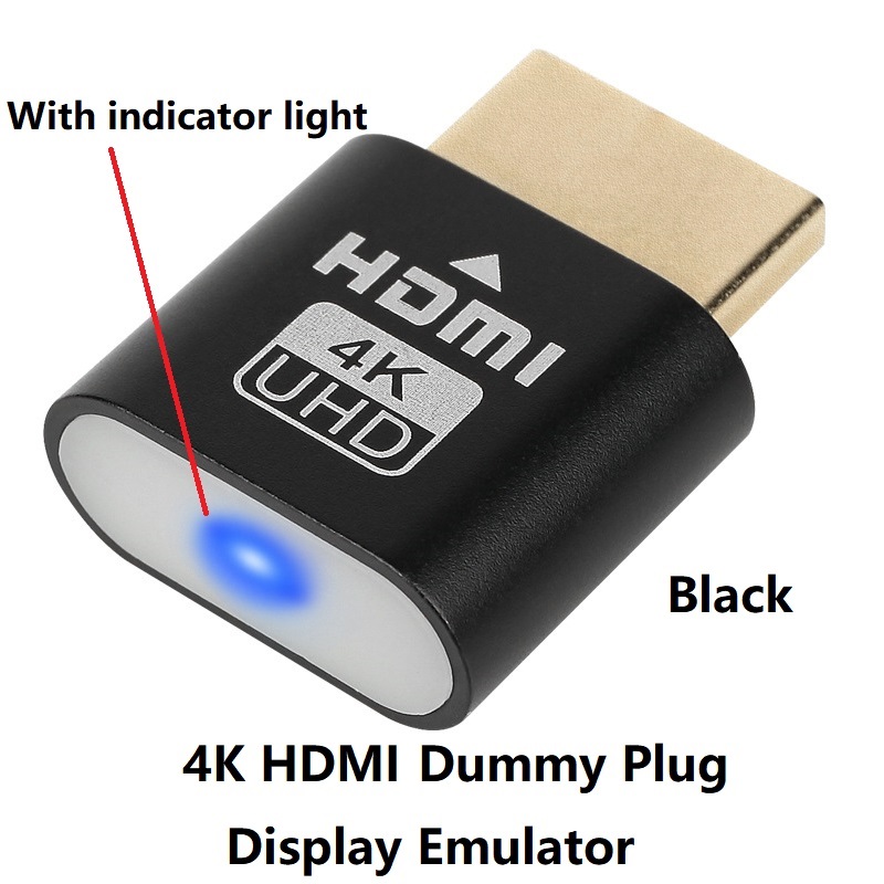 4K HDMI Dummy Plug DP VGA DVI Mini DP Display Emulator Virtual Monitor Headless Display Adapter EDID Emulator EDID Headless: Blue