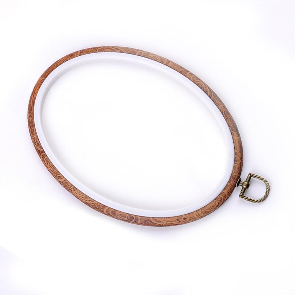 8 Sizes Wooden Plastic Frame Embroidery Hoop Ring Circle Round Loop For Cross Stitch Machine Hand DIY Needlecraft Sewing Tools: 15x19cm