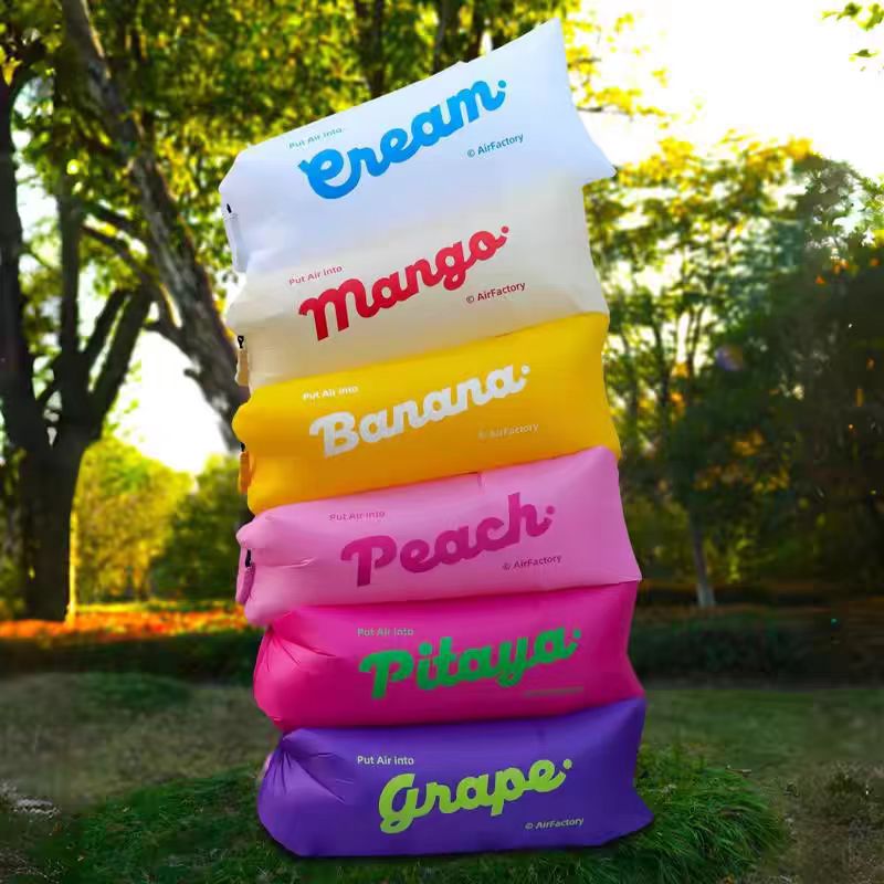 Sofá inflable portátil para exteriores, cama de aire para Parque de pastizales, playa, juguetes, silla inflable rápida