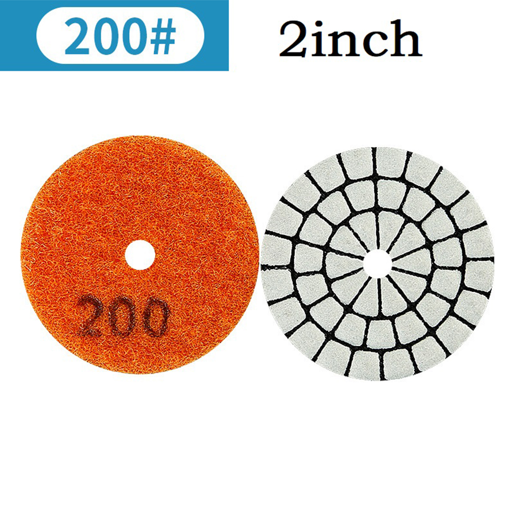 2 Zoll 55 mm Diamant-Trockenpolierpad Granit Marmor Schleifscheibe Keramik Stein Polierer Scheibe Schleifmittel Werkzeug Schleifscheiben: Orange