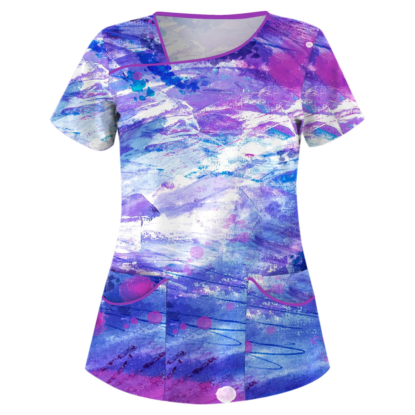 Nurse Uniform Women Floral Pattern Uniforme De Enfermera Tops Nursing Working Uniform T-shirts Clothes uniforme enfermera