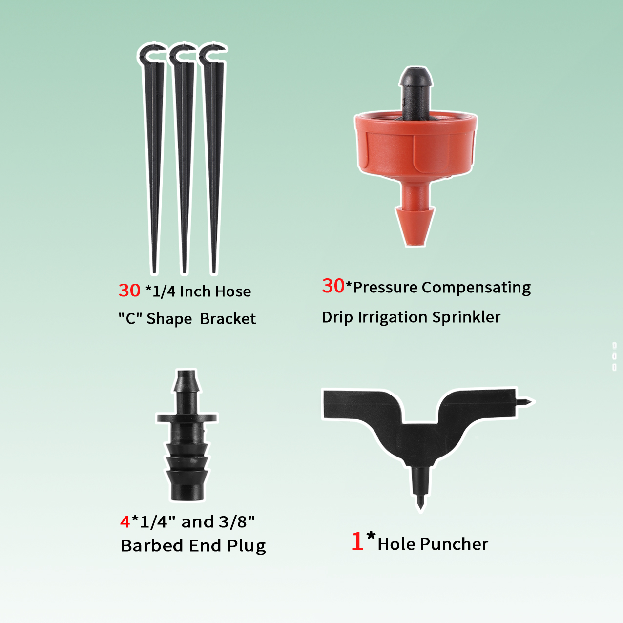 65pcs/Box Water Pressure Compensating Dripper Kit Garden Drip Irrigation 2L/4L/8L Steady Flow Steady Flow Regulator: 4L kit