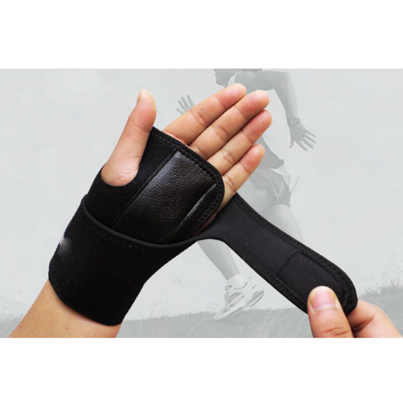 1 PC supporto per fascia da polso per fasciatura da polso per Fitness sollevamento pesi distorsione per stecca cintura per artrite Tunnel carpale bracciale Brace: Black Left hand