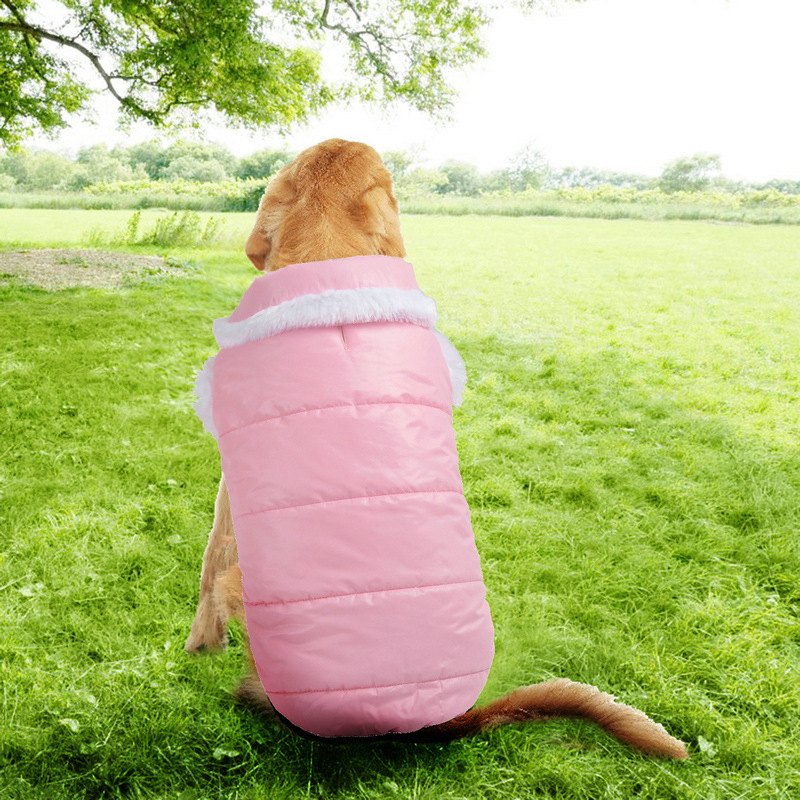 L-3XL Winter Dog Clothes Pet Dog Plus Velvet Warm Thickening Jacket Jumpsuit Puppy warm Parkas Padded coat For Medium Large Dog