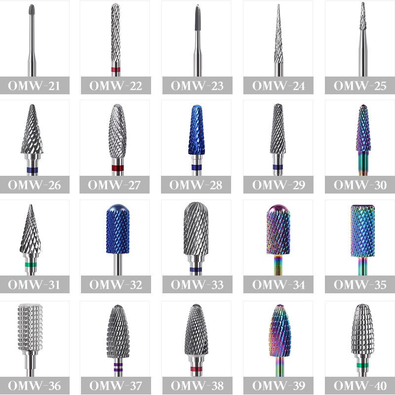 Nail Polisher Head Cutter Stainless Steel Carbide Manicure Cuticle Burr Drill Various Styling Options Clean Pedicure Tools