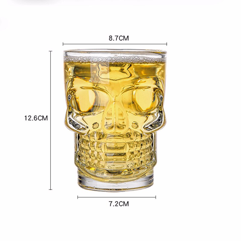 500ml kreatywny czaszka piwo kubek z uchwytem lampka robić wina kubek kubek gotycki dla domu Barware Drinkware Whisky szklanka w formie czaszki woda pitna