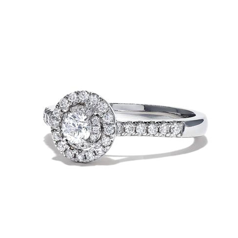 Huitan Pretty Engagement Ring For Women Prong Setting Wedding Bands Jewelry With Micro Paved Luxury Wedding Ring Lots