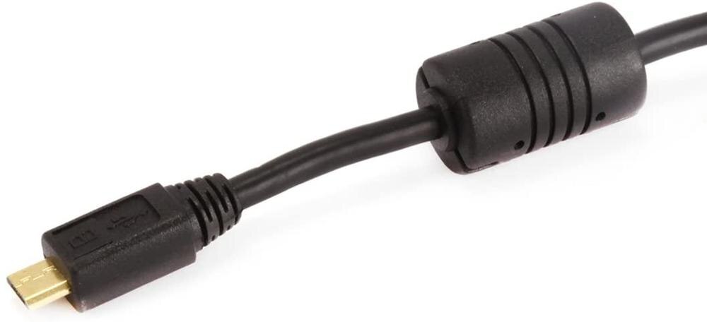 3-Feet USB 2.0 A Male to Micro B 5pin Male 28/24AWG Cable with Ferrite Core